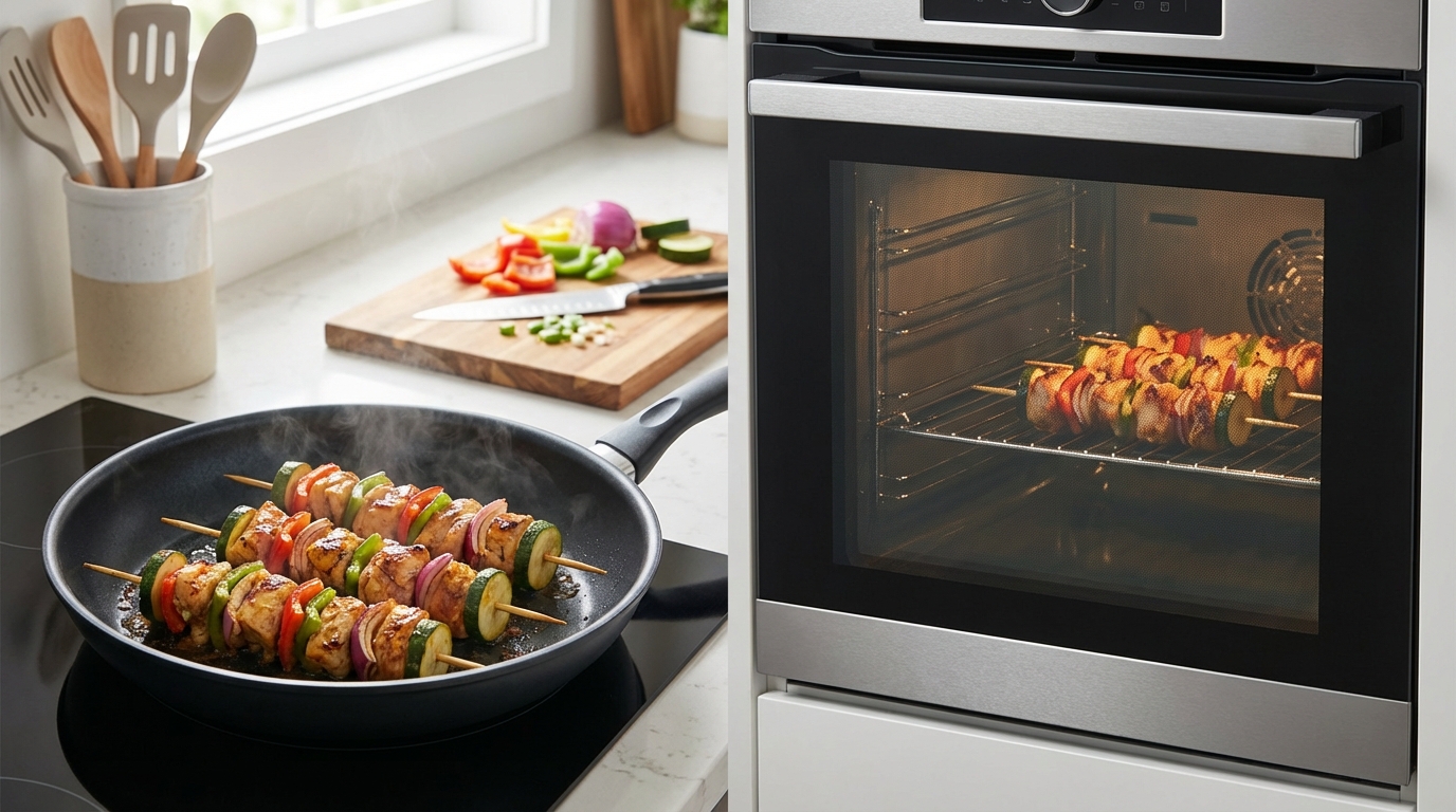 découvrez comment cuire vos brochettes à la poêle ou au four sans qu'elles ne sèchent, grâce à nos astuces pour préserver leur tendreté et saveur.