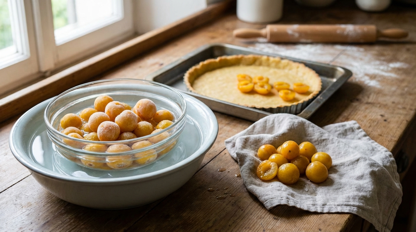 apprenez à décongeler des mirabelles pour tarte sans qu'elles ne rendent trop d'eau, pour des desserts savoureux et une pâte bien croustillante.